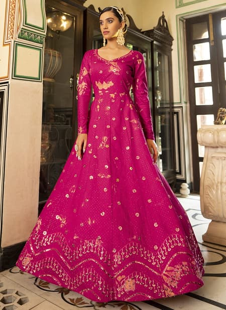 Rani Colour Kf Flory 20 Heavy Fancy Stylish Festive Wear Designer Anarkali Gown Collection 4735